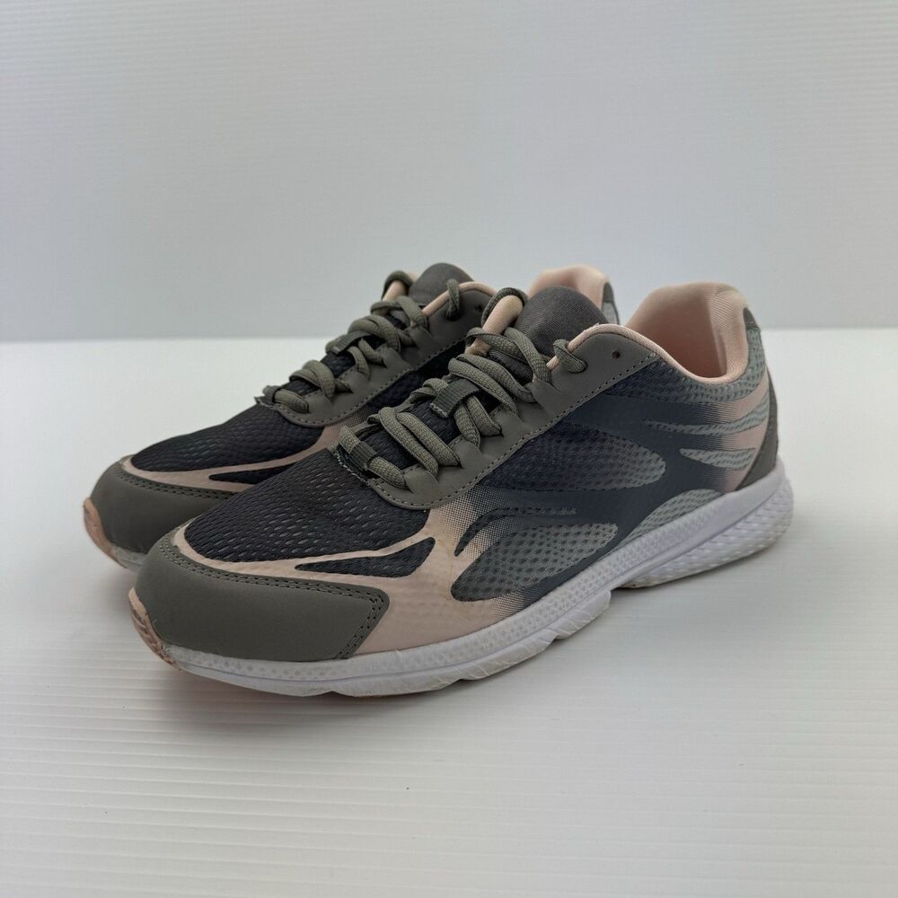 Comfortview CV Sport Julie Sneakers Womens 10W Gray Pink Lace Up Walking Shoes